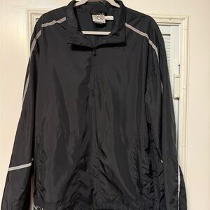 Cinch Black Windbreaker Jacket with Gray Accents